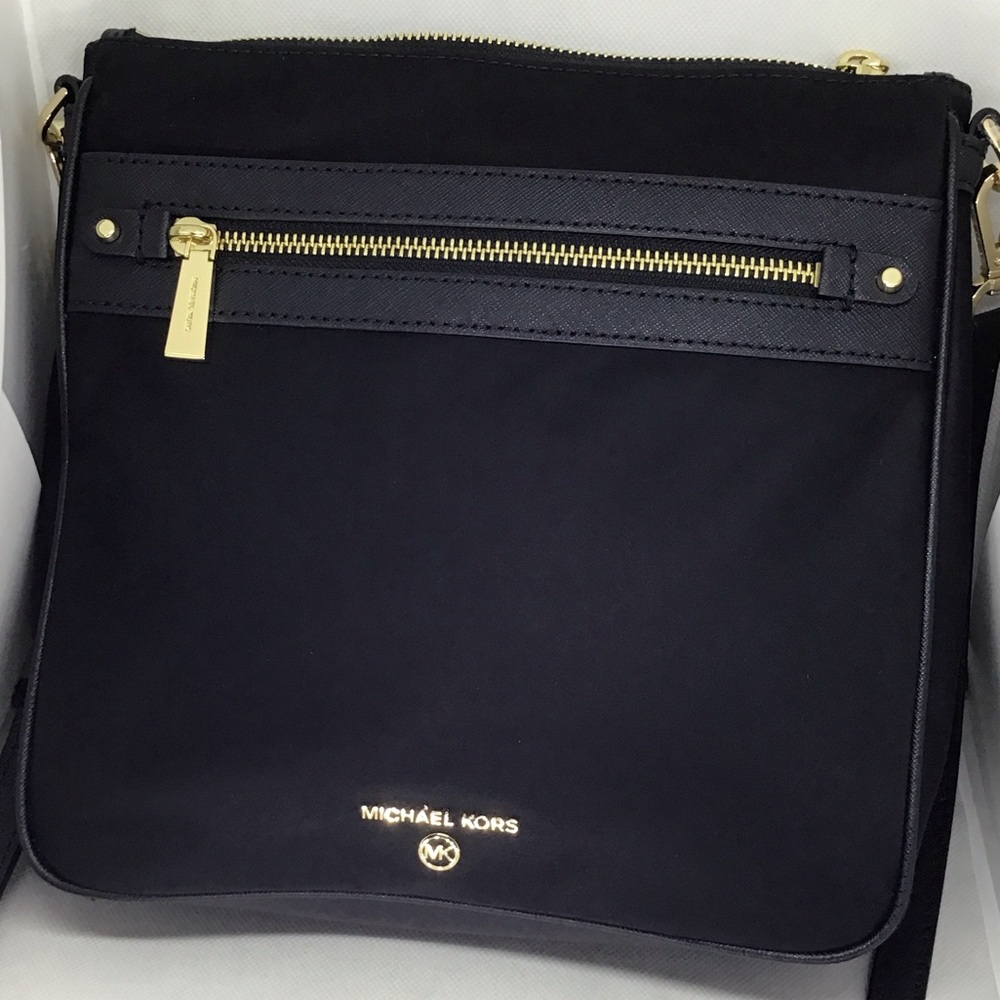 Michael Kors New Black and Gold Crossbody Bag